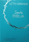 SANTA BIBLIA 1960 LETRA GRANDE, VINIL, COLOR AZIL TURQUESA, CON CIERRE