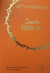 SANTA BIBLIA 1960 LETRA GRANDE, VINIL, COLOR NARANJA, CON CIERRE