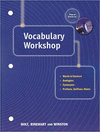 VOCABULARY OF WORKSHOP GRADE 9 THIRD COURSE ( ELEMENTS OF LANGUAGE )