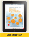 TRANSITION TO COLLEGE MATH AND STATISTICS STD ONLINE 1 YEAR