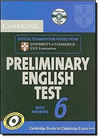 CAMBRIDGE PET SELF STUDY PACK 6