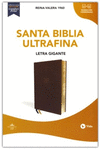 REINA VALERA 1960 SANTA BIBLIA ULTRAFINA, LETRA GIGANTE, LEATHERSOFT, CAFE, INTERIOR A DOS COLORES