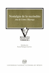 NOSTALGIA DE LO RECONDITO
