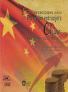 CONSIDERACIONES ACERCA DE LA INVERSION EXTRANJERA EN CHINA