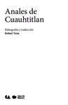 ANALES DE CUAUHTITLAN