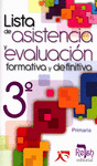 LISTA DE ASISTENCIA Y EVALUACION 3ERO
