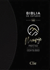 REINA VALERA REVISADA BIBLIA DE ESTUDIO DEL M E N S A J E PROF�TICO Y ESCATOL�GICO,LEATHERSOFT, NEGRO, INTERIOR A DOS COLORES