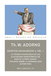 OC ADORNO 09 ESCRITOS SOCIOLOGICOS II VOL 1