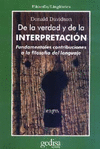 DE LA VERDAD Y DE LA INTERPRETACION