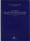CATALOGO DE MANUSCRITOS DE LA BIBLIOTECA NACIONAL