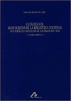 CATALOGO DE MANUSCRITO DE LA BIBLIOTECA