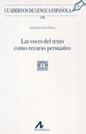 VOCES DEL TEXTO COMO RECURSO PERSUASIVO