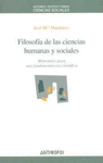 FILOSOFIA DE LAS CIENCIAS HUMANAS Y SOCIALES MATERIALES PARA UNA FUNDAMENTACION CIENTIFICA