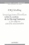 INVESTIGACIONES FILOSOFICAS SOBRE LA ESENCIA DE LA LIBERTAD HUMANA Y LOS OBJETOS CON ELLA RELACIONAD