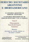 DERECHO SOCIETARIO ARGENTINO E IBEROAMERICANO TOMO IV