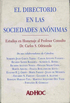 DIRECTORIO EN LAS SOCIEDADES ANONIMAS, EL