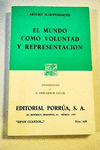 MUNDO COMO VOLUNTAD Y REPRESENTACION EL (SC419) SCHOPENHAUER