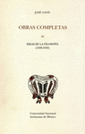 OBRAS COMPLETAS III IDEAS DE LA FILOSOFIA 1938-1950